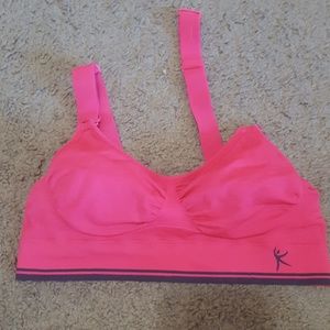 Neon pink spirts bra